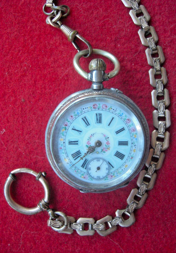 Alte taschenuhr silber mit - taschenuhr,