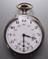 schöne Taschenuhr - 12 und 24