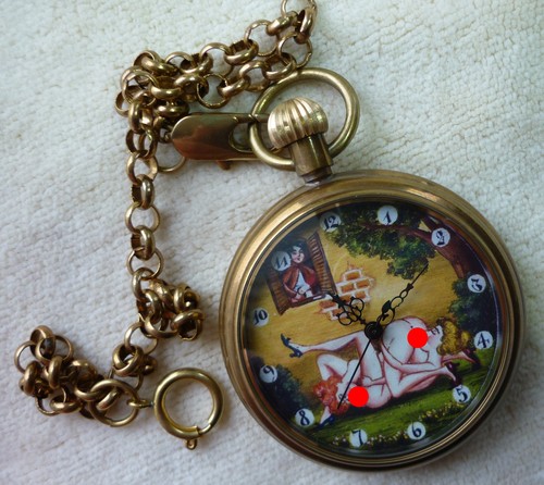 Taschenuhr mit erotik motiv - erotik,