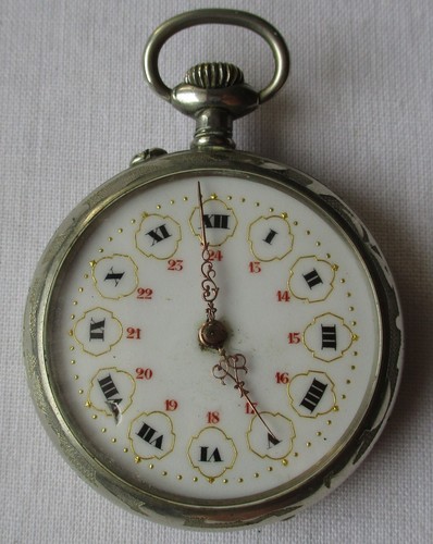 Versilberte lépine taschenuhr - versilberte,